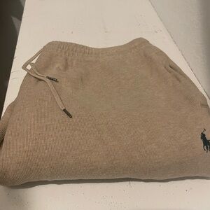 Polo by Ralph Lauren Men's XL Sweatpants Lounge Joggers Cream Beige 100% Cotton